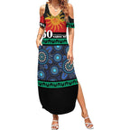 Personalised Australian Aboriginal Torres Strait Islanders Summer Maxi Dress Together We Rise Together We Stay Deadly