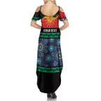 Personalised Australian Aboriginal Torres Strait Islanders Summer Maxi Dress Together We Rise Together We Stay Deadly