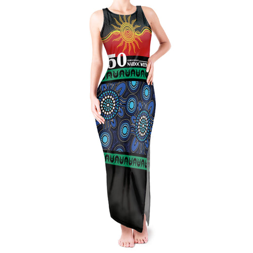 Personalised Australian Aboriginal Torres Strait Islanders Tank Maxi Dress Together We Rise Together We Stay Deadly