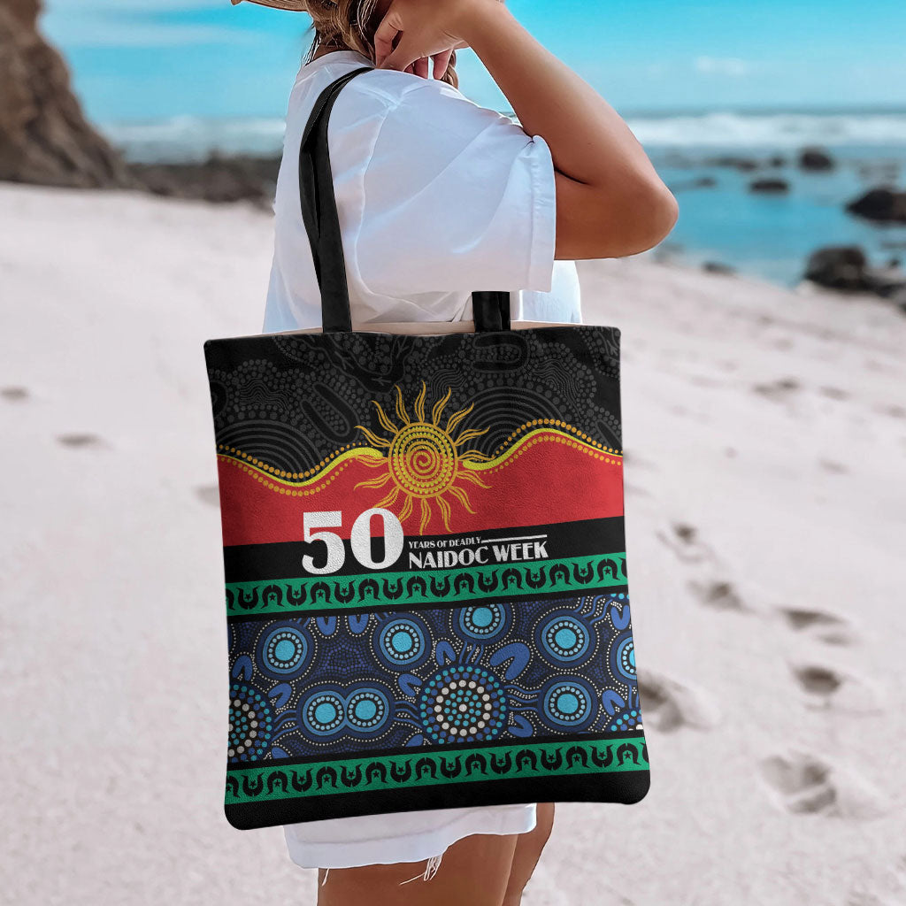 Australian Aboriginal Torres Strait Islanders Tote Bag Together We Rise Together We Stay Deadly