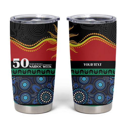 Personalised Australian Aboriginal Torres Strait Islanders Tumbler Cup Together We Rise Together We Stay Deadly