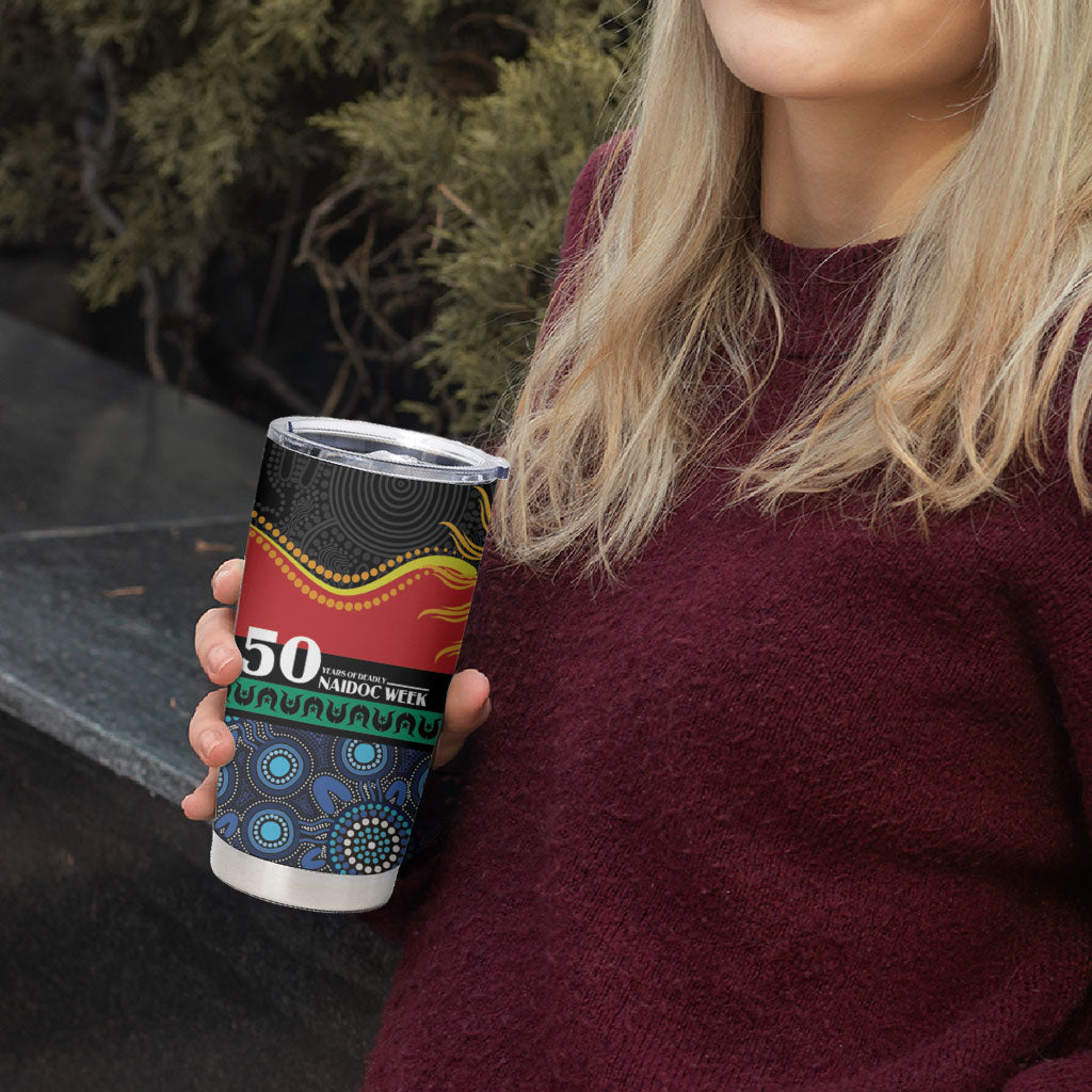 Personalised Australian Aboriginal Torres Strait Islanders Tumbler Cup Together We Rise Together We Stay Deadly