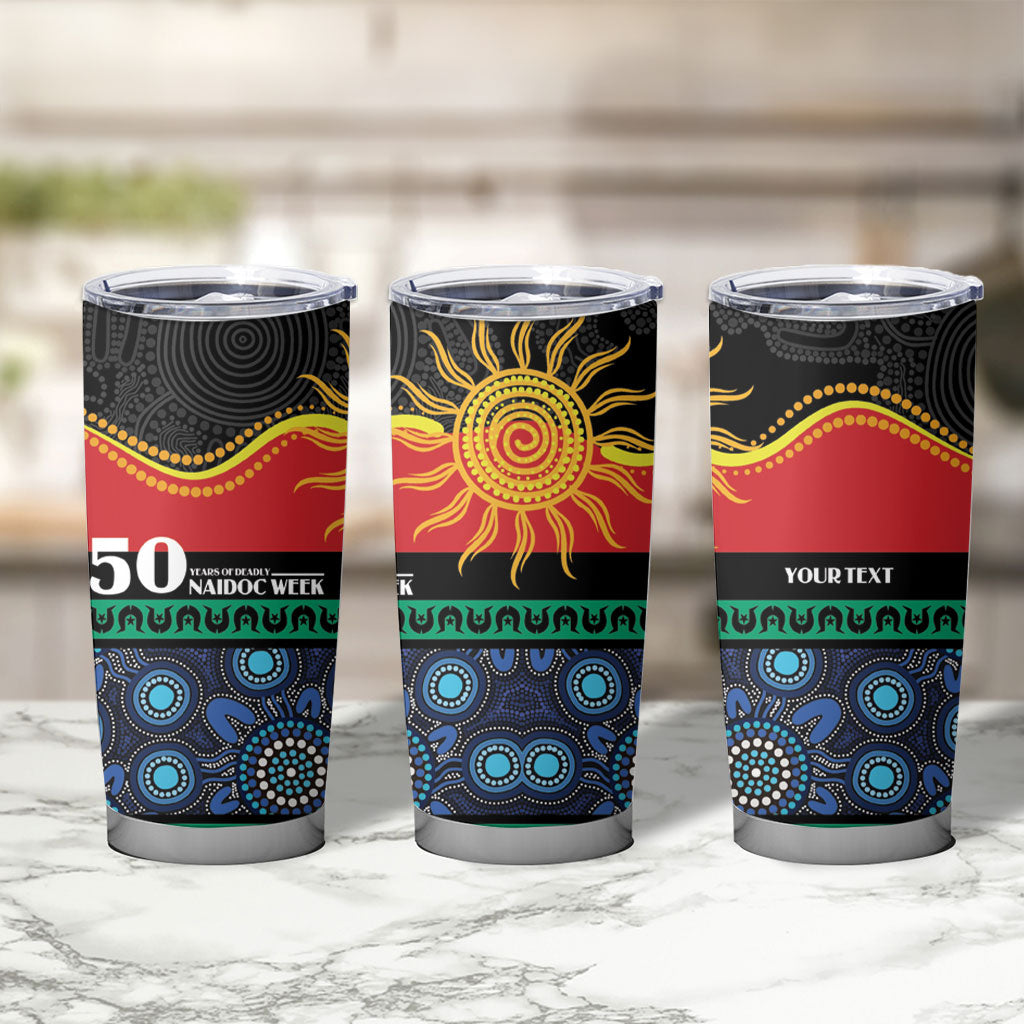 Personalised Australian Aboriginal Torres Strait Islanders Tumbler Cup Together We Rise Together We Stay Deadly