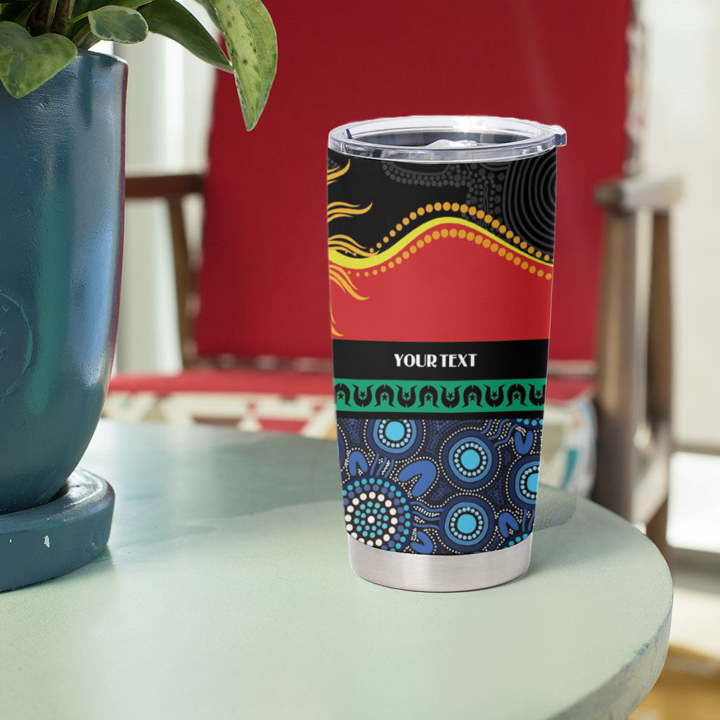 Personalised Australian Aboriginal Torres Strait Islanders Tumbler Cup Together We Rise Together We Stay Deadly