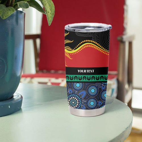 Personalised Australian Aboriginal Torres Strait Islanders Tumbler Cup Together We Rise Together We Stay Deadly