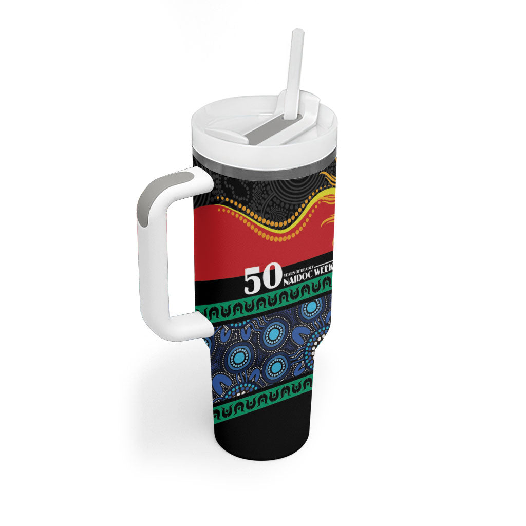 Personalised Australian Aboriginal Torres Strait Islanders Tumbler With Handle Together We Rise Together We Stay Deadly