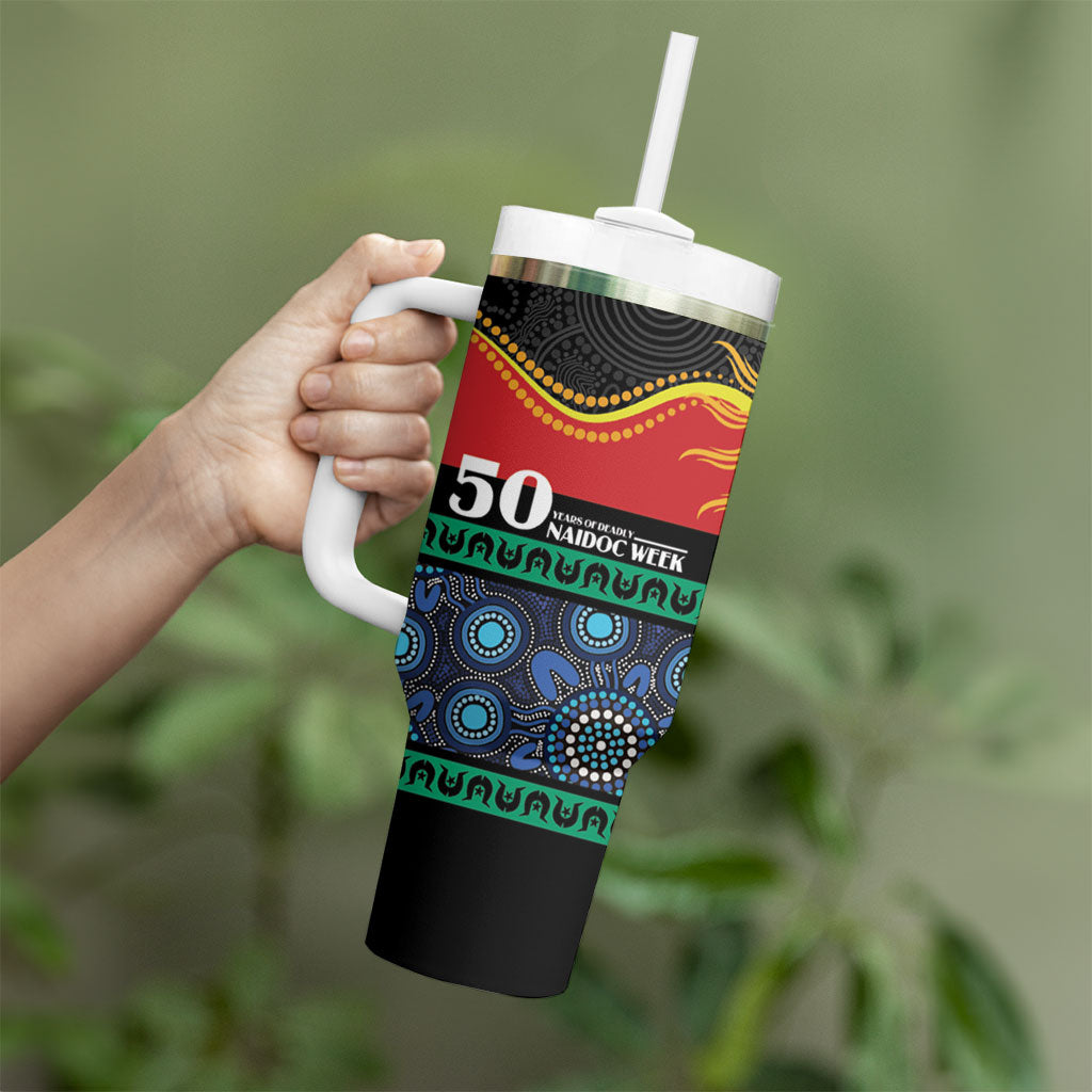 Personalised Australian Aboriginal Torres Strait Islanders Tumbler With Handle Together We Rise Together We Stay Deadly