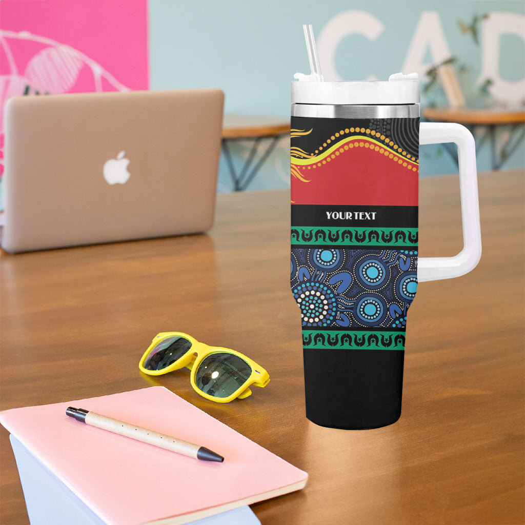 Personalised Australian Aboriginal Torres Strait Islanders Tumbler With Handle Together We Rise Together We Stay Deadly