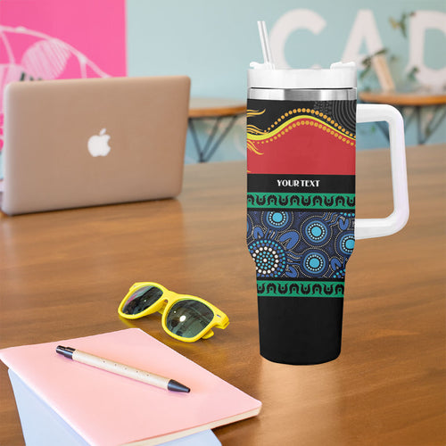 Personalised Australian Aboriginal Torres Strait Islanders Tumbler With Handle Together We Rise Together We Stay Deadly