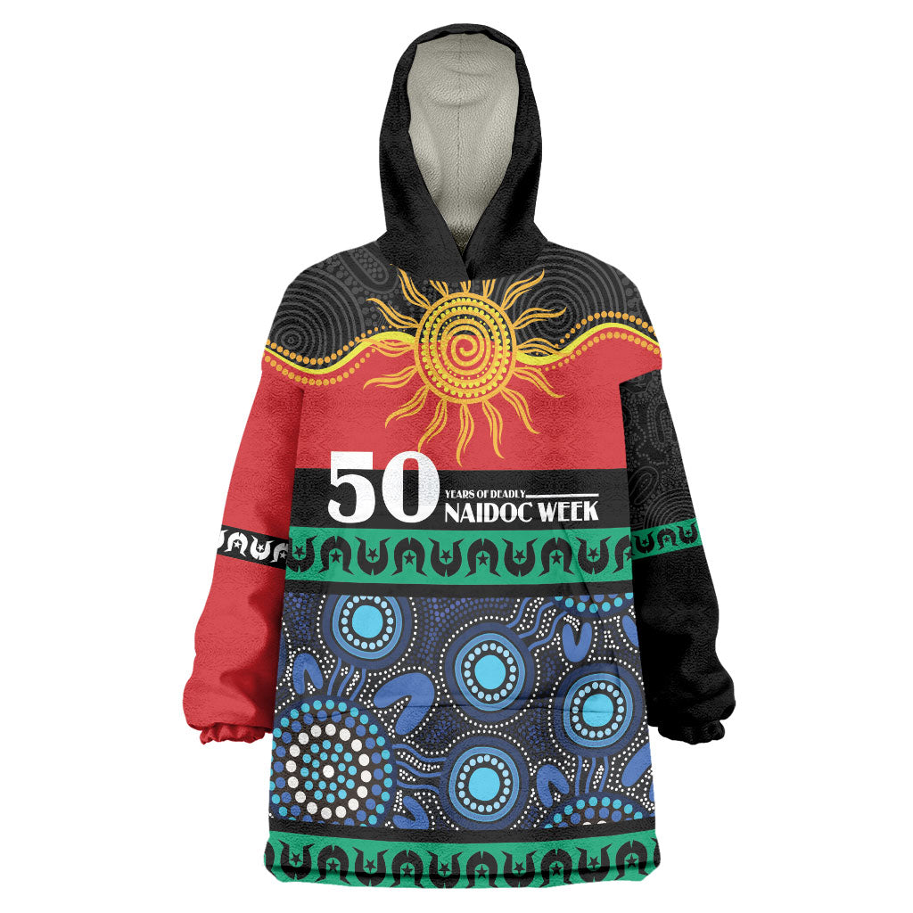 Personalised Australian Aboriginal Torres Strait Islanders Wearable Blanket Hoodie Together We Rise Together We Stay Deadly