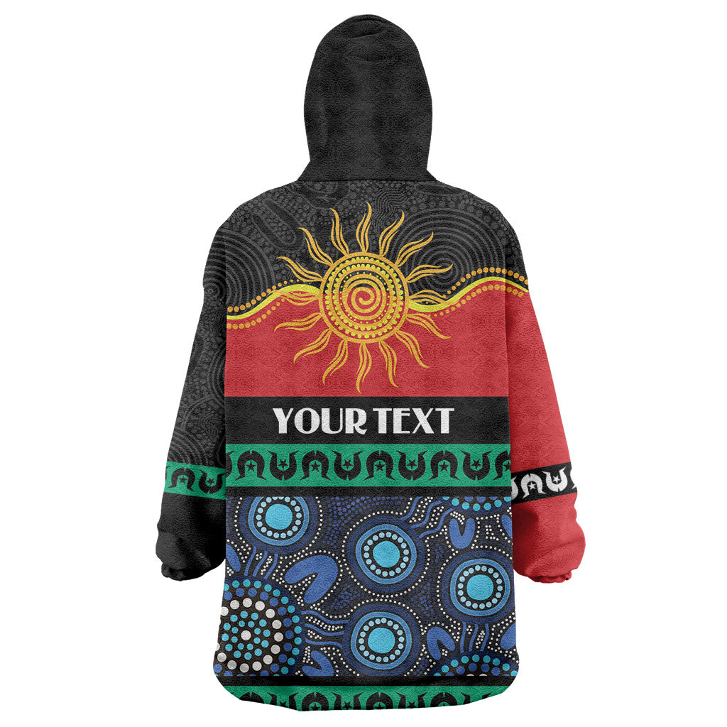 Personalised Australian Aboriginal Torres Strait Islanders Wearable Blanket Hoodie Together We Rise Together We Stay Deadly