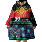 Personalised Australian Aboriginal Torres Strait Islanders Wearable Blanket Hoodie Together We Rise Together We Stay Deadly