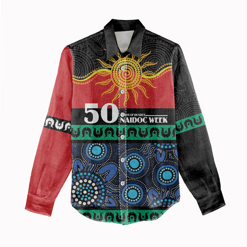 Personalised Australian Aboriginal Torres Strait Islanders Women Casual Shirt Together We Rise Together We Stay Deadly