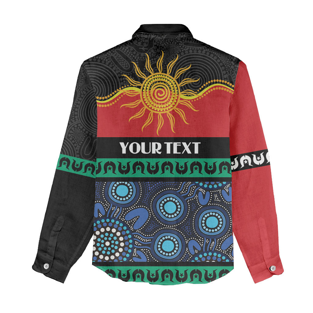 Personalised Australian Aboriginal Torres Strait Islanders Women Casual Shirt Together We Rise Together We Stay Deadly