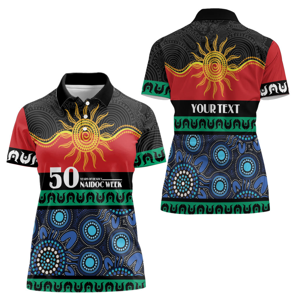 Personalised Australian Aboriginal Torres Strait Islanders Women Polo Shirt Together We Rise Together We Stay Deadly