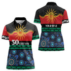 Personalised Australian Aboriginal Torres Strait Islanders Women Polo Shirt Together We Rise Together We Stay Deadly