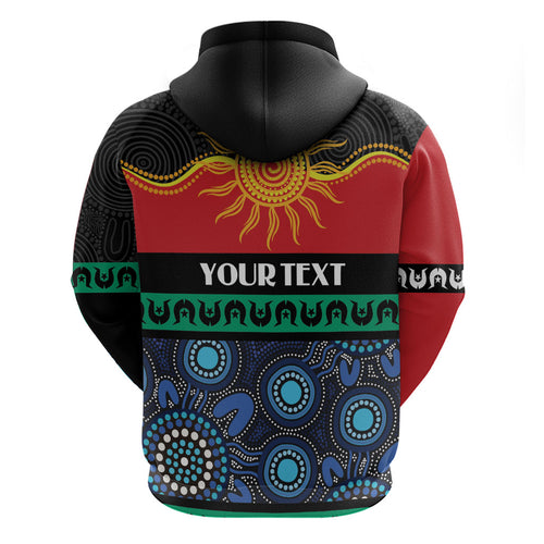 Personalised Australian Aboriginal Torres Strait Islanders Zip Hoodie Together We Rise Together We Stay Deadly