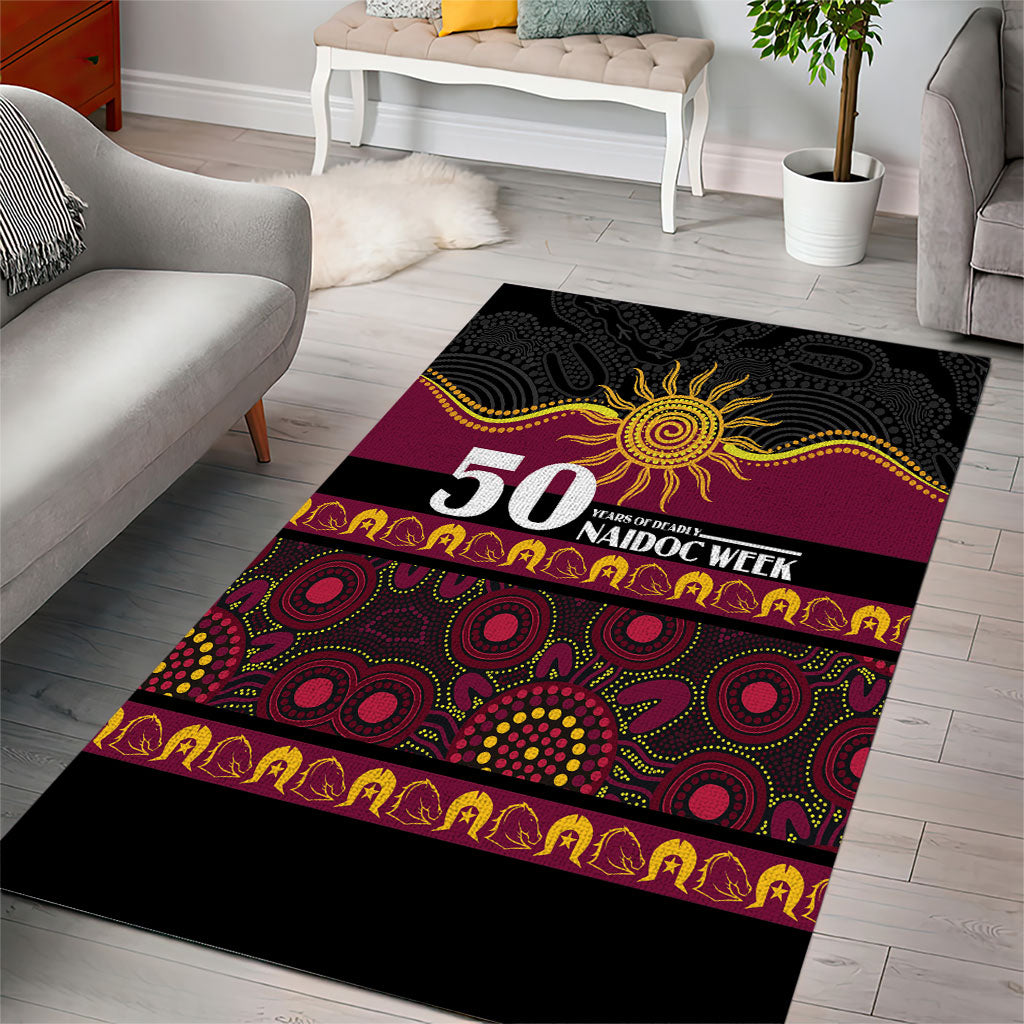 Broncos NAIDOC Week Area Rug Aboriginal Torres Strait Islanders Vibe