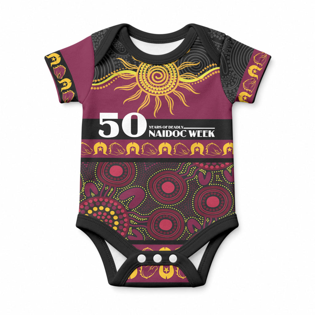 Broncos NAIDOC Week Personalised Baby Onesie Aboriginal Torres Strait Islanders Vibe