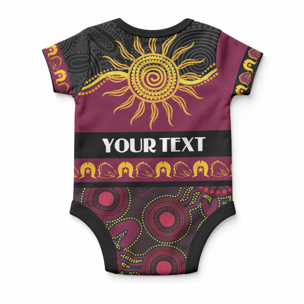 Broncos NAIDOC Week Personalised Baby Onesie Aboriginal Torres Strait Islanders Vibe