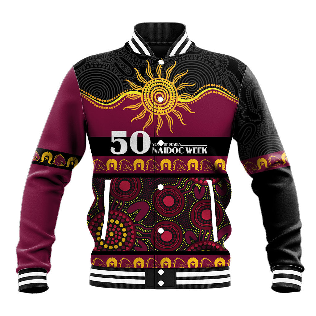 Broncos NAIDOC Week Personalised Baseball Jacket Aboriginal Torres Strait Islanders Vibe