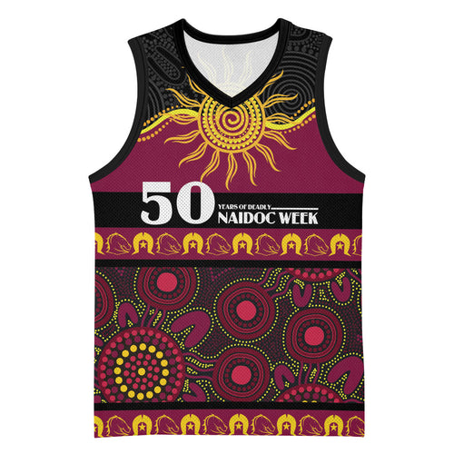 Broncos NAIDOC Week Personalised Basketball Jersey Aboriginal Torres Strait Islanders Vibe