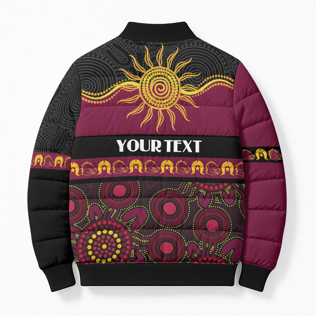 Broncos NAIDOC Week Personalised Bomber Puffer Jacket Aboriginal Torres Strait Islanders Vibe