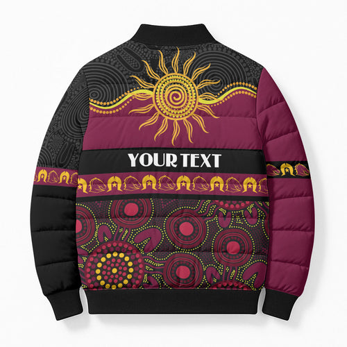 Broncos NAIDOC Week Personalised Bomber Puffer Jacket Aboriginal Torres Strait Islanders Vibe