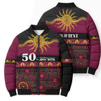 Broncos NAIDOC Week Personalised Bomber Puffer Jacket Aboriginal Torres Strait Islanders Vibe