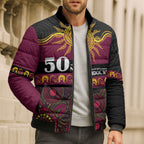 Broncos NAIDOC Week Personalised Bomber Puffer Jacket Aboriginal Torres Strait Islanders Vibe