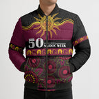 Broncos NAIDOC Week Personalised Bomber Puffer Jacket Aboriginal Torres Strait Islanders Vibe
