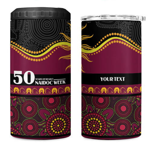 Broncos NAIDOC Week Personalised 4 in 1 Can Cooler Tumbler Aboriginal Torres Strait Islanders Vibe