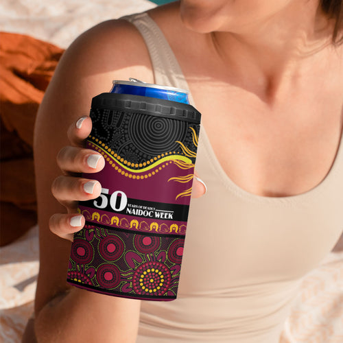 Broncos NAIDOC Week Personalised 4 in 1 Can Cooler Tumbler Aboriginal Torres Strait Islanders Vibe