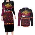 Broncos NAIDOC Week Personalised Couples Matching Long Sleeve Bodycon Dress and Long Sleeve Button Shirt Aboriginal Torres Strait Islanders Vibe