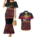 Broncos NAIDOC Week Personalised Couples Matching Mermaid Dress and Hawaiian Shirt Aboriginal Torres Strait Islanders Vibe