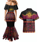 Broncos NAIDOC Week Personalised Couples Matching Mermaid Dress and Hawaiian Shirt Aboriginal Torres Strait Islanders Vibe