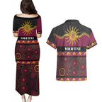 Broncos NAIDOC Week Personalised Couples Matching Puletasi and Hawaiian Shirt Aboriginal Torres Strait Islanders Vibe