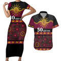 Broncos NAIDOC Week Personalised Couples Matching Short Sleeve Bodycon Dress and Hawaiian Shirt Aboriginal Torres Strait Islanders Vibe