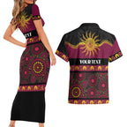 Broncos NAIDOC Week Personalised Couples Matching Short Sleeve Bodycon Dress and Hawaiian Shirt Aboriginal Torres Strait Islanders Vibe