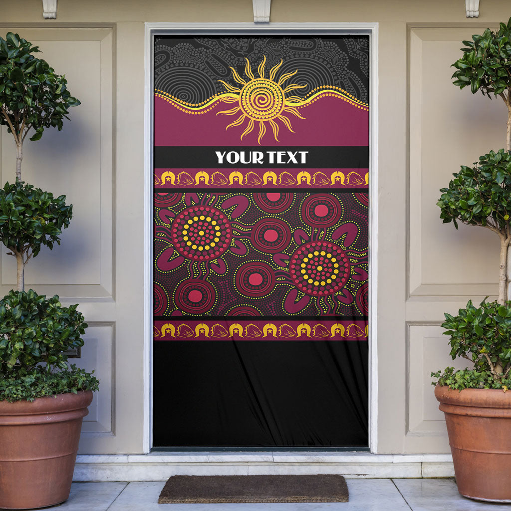 Broncos NAIDOC Week Personalised Door Cover Aboriginal Torres Strait Islanders Vibe