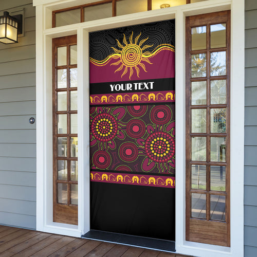 Broncos NAIDOC Week Personalised Door Cover Aboriginal Torres Strait Islanders Vibe