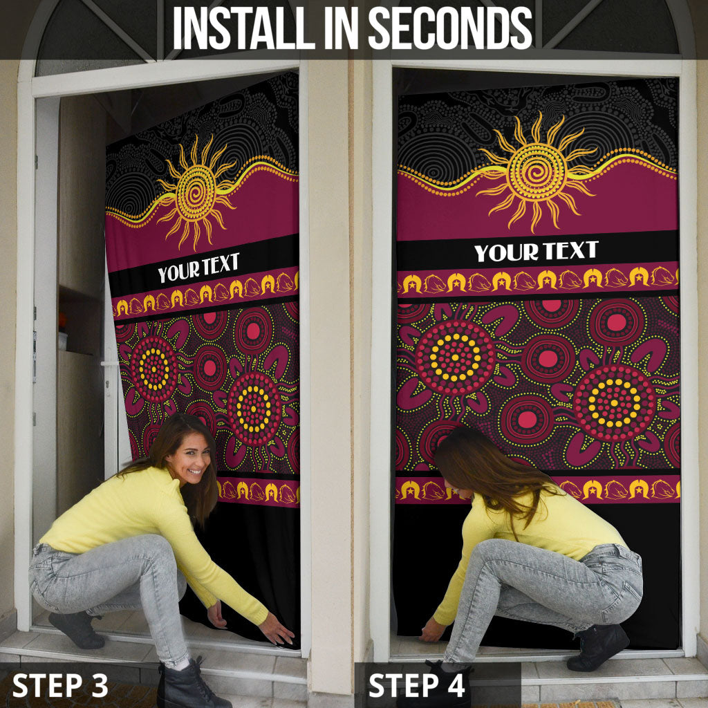 Broncos NAIDOC Week Personalised Door Cover Aboriginal Torres Strait Islanders Vibe