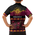 Broncos NAIDOC Week Personalised Family Matching Long Sleeve Bodycon Dress and Hawaiian Shirt Aboriginal Torres Strait Islanders Vibe