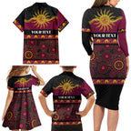 Broncos NAIDOC Week Personalised Family Matching Long Sleeve Bodycon Dress and Hawaiian Shirt Aboriginal Torres Strait Islanders Vibe