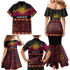 Broncos NAIDOC Week Personalised Family Matching Mermaid Dress and Hawaiian Shirt Aboriginal Torres Strait Islanders Vibe