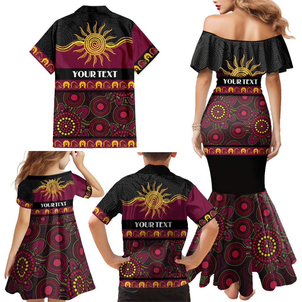 Broncos NAIDOC Week Personalised Family Matching Mermaid Dress and Hawaiian Shirt Aboriginal Torres Strait Islanders Vibe