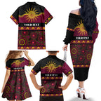 Broncos NAIDOC Week Personalised Family Matching Off The Shoulder Long Sleeve Dress and Hawaiian Shirt Aboriginal Torres Strait Islanders Vibe
