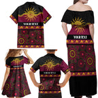 Broncos NAIDOC Week Personalised Family Matching Off Shoulder Maxi Dress and Hawaiian Shirt Aboriginal Torres Strait Islanders Vibe