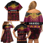 Broncos NAIDOC Week Personalised Family Matching Off Shoulder Short Dress and Hawaiian Shirt Aboriginal Torres Strait Islanders Vibe