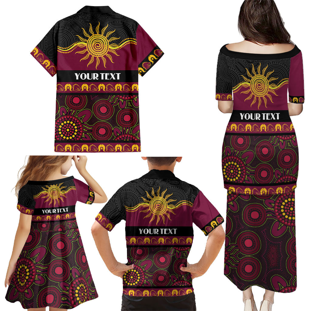 Broncos NAIDOC Week Personalised Family Matching Puletasi and Hawaiian Shirt Aboriginal Torres Strait Islanders Vibe
